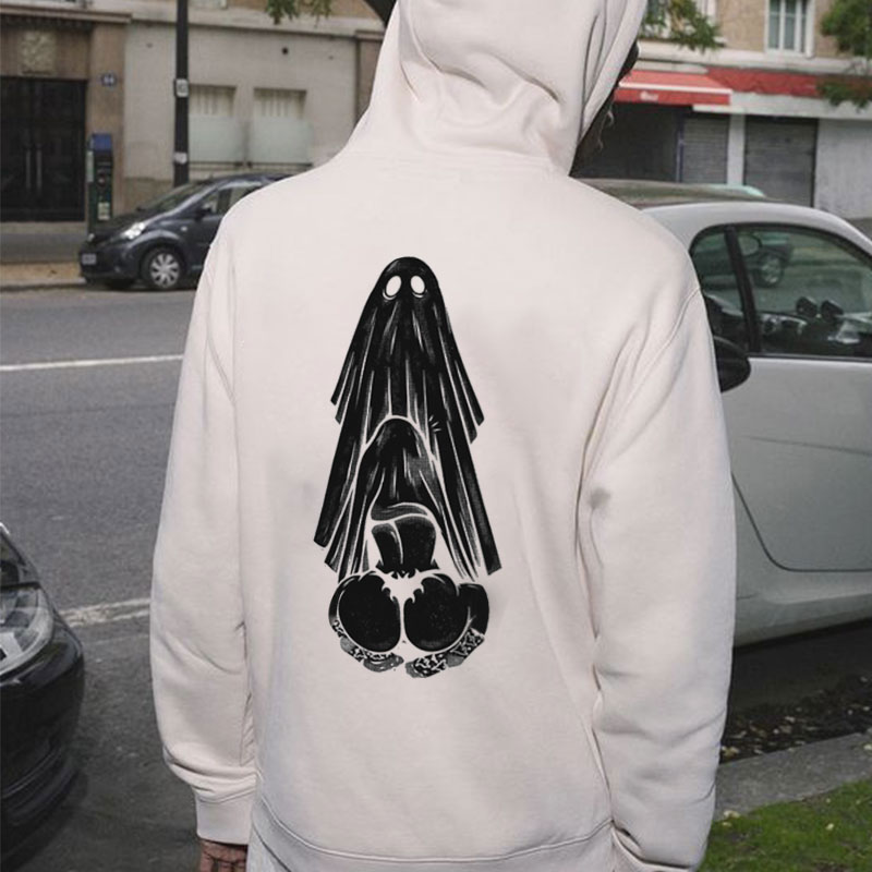 Oral Sex with Ghost Dirty Love Casual Black Print Hoodie