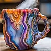 Mineral Crystal Coffee Mug,Natural Onyx Crystal Decorative Mug,Novelty Coffee Mugs,Multi-Colored Agate Mineral Coffee Mug,Elegant Crystal Gift for Home & Office