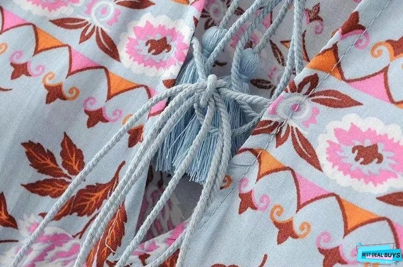 Bohemian long-sleeved lace sunscreen loose blouse