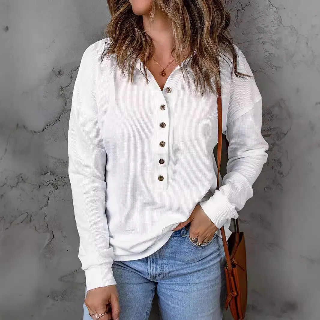 Churchf Churchf Color Sweater Women's Single Breasted Lapel Long Sleeve Loose Casual Bottom Jacket Autumn Winter New
