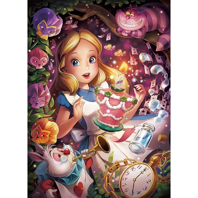 Disney Alice in Wonderland - 11CT Stamped Cross Stitch(40*56cm)-825570