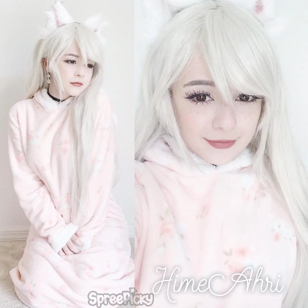 Pink/Green Kawaii Bunny Fleece Home Wear Pajamas Dress SP164907