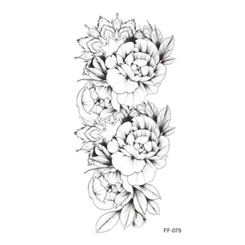 Large Body Art Arm Sleeves Snake Flower Temporary Tattoo Sticker Fast Rock Tattoo Women Waist Bracelet Fake Flash Tatoos Totem
