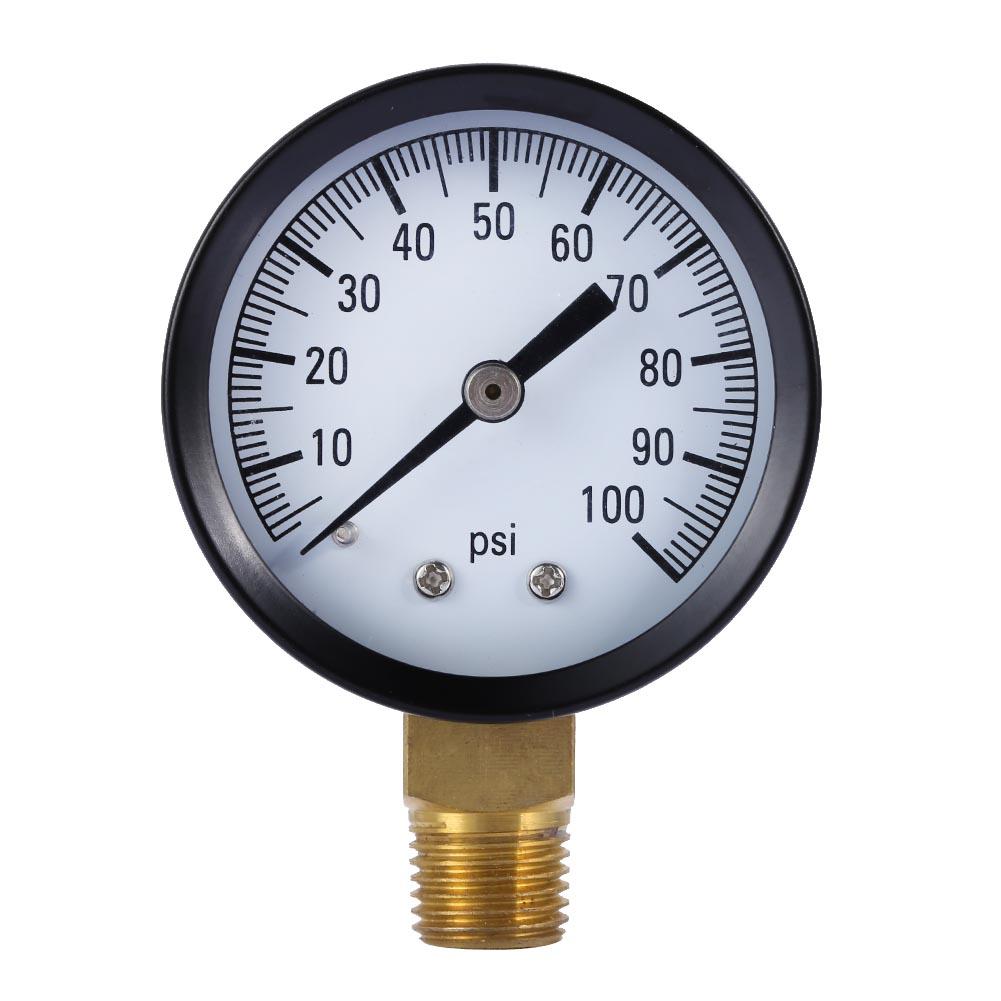

100 PSI 0.25in Air Pressure Gauge Meter Hydraulic Tester Dial Manometer, 501 Original