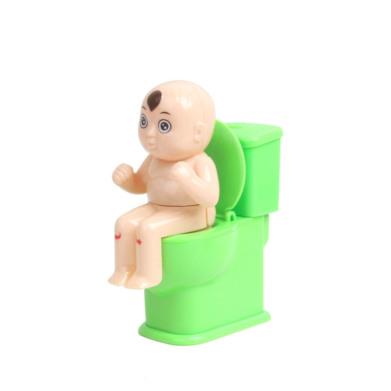 Creative Tricky Toilet Doll Toy Decompression Tricky Water Spray Toilet Toy Water Spray Toilet Sitting Doll