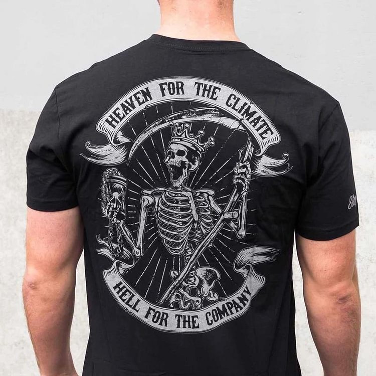 Fashion round neck printed men's T-shirt