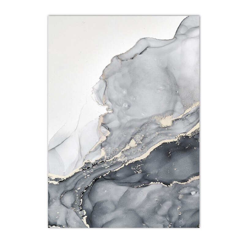 Modern Gold Gray Marble Texture Posters Canvas Painting Abstract Wall Art Print Nordic Wall Pictures Living Room Interior Decor