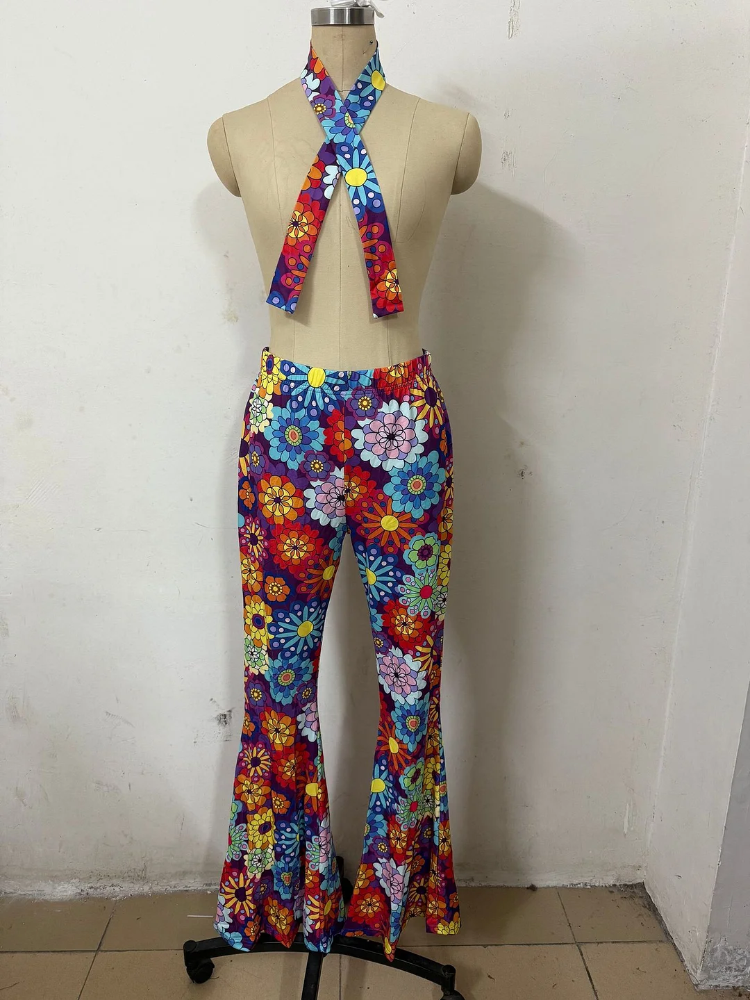 Athvotar Athvotar Halloween Print Flares 70S Hippie Retro Print Headband Bohemian