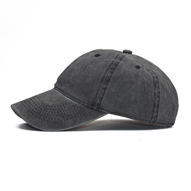 Unisex Retro Solid Color Flat Eaves Baseball Cap