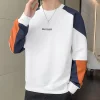 Men's Color Contrast Panel Loose Sweater