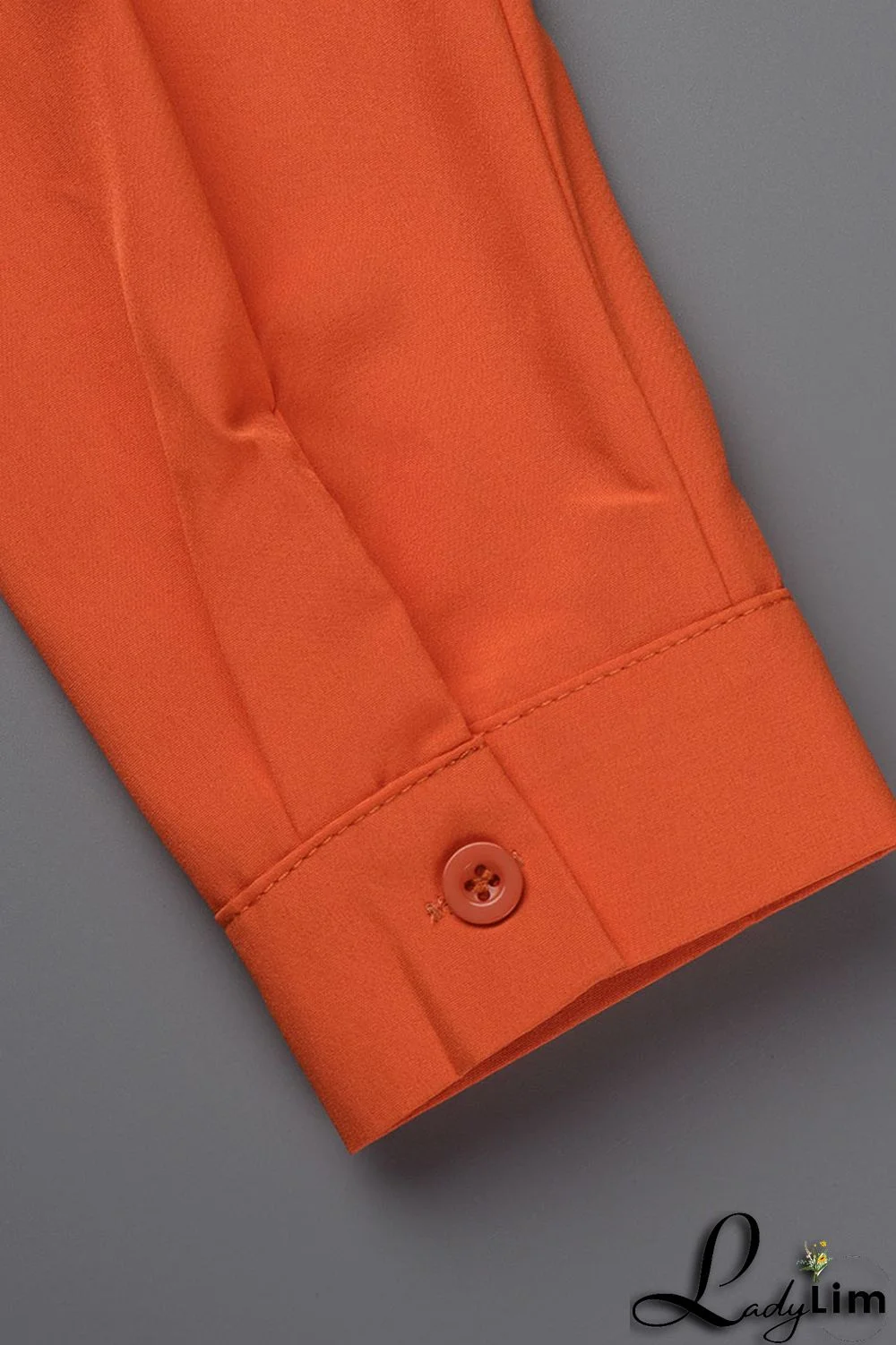 Light Blue Casual Simplicity Solid Patchwork Buckle Turndown Collar Long Sleeve Two Pieces