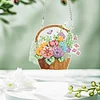 2Pcs Diamond Painting Flower Basket Diamond Art Pendant Wall Decor