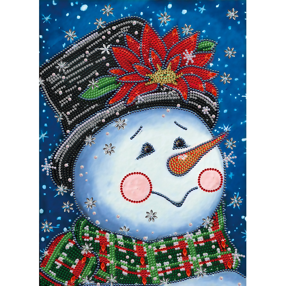 

Flower Snowman - Special Shaped Diamond Painting - 30*40CM, 501 Original