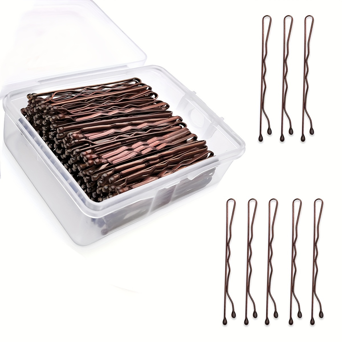 100pcs\u002FBox Hair Pins Kit Secure Hold Bobby Pins Clips For Women Girls 2 Inch Hairpins Hairdressing Tools With Transparent Storage Box