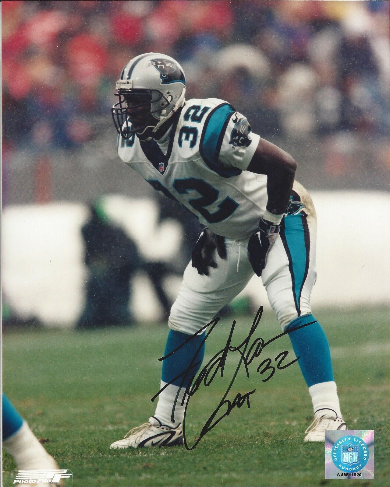 Fred Lane Autographed 8x10 Carolina PanthersA555