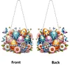 (US Only)Acrylic 2D Flat DIY Butterfly Easter Egg Diamond Painting Set Hanging Pendents