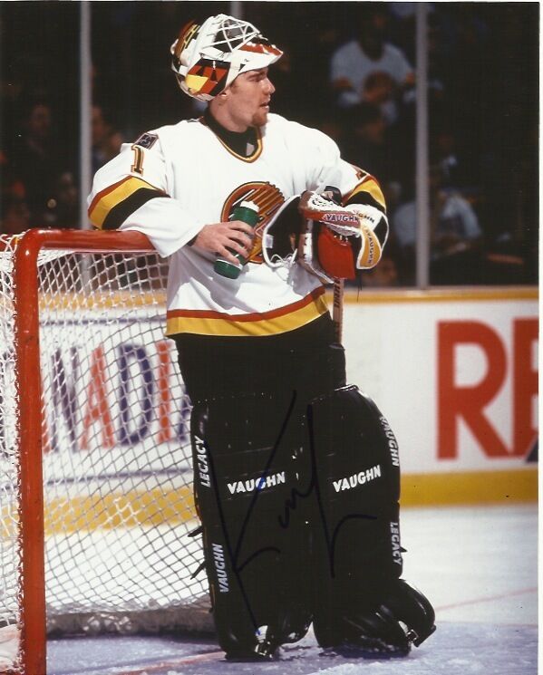 Vancouver Canucks Kirk McLean Signed Autographed 8x10 Photo Poster painting COA