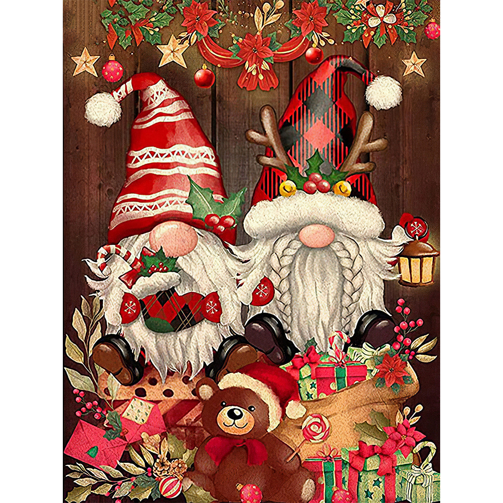 

(Multi-Size) Christmas Gnome - Round/Square Drill Diamond Painting - 30*40CM, Round diamond 30*40cm, 501 Original