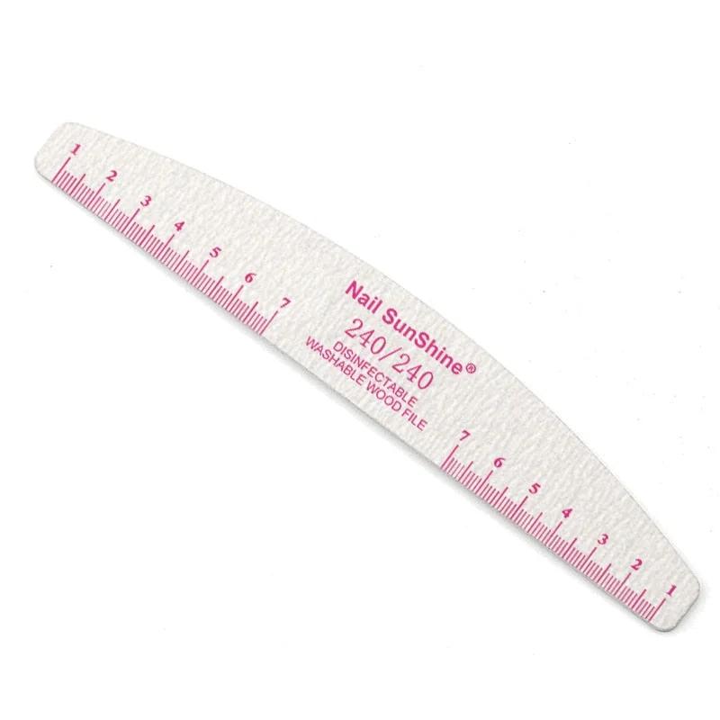 1Pc 80/100/150/180/240 Professional Half Moon Nail File Grinding Block File Nail Buffer Colorful Lime Manicure Pedicure DIY Tool-Nail Inspo