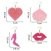 4 Pairs Double Sided Holiday Diamond Art Earrings for Women (Lady Earrings)