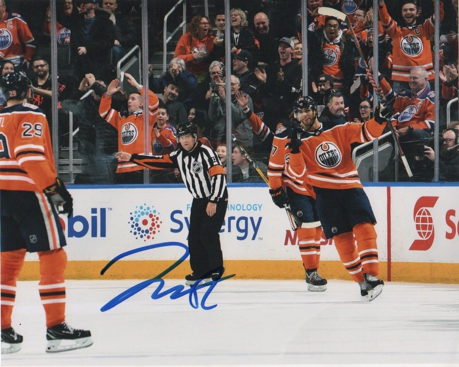 Edmonton Oilers Darnell Nurse Autographed Signed 8x10 NHL Photo Poster painting COA #6