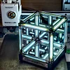 Four-Dimensional Hypercube Creative Gaming Atmosphere Light Desktop Ornament with a Technological Touch