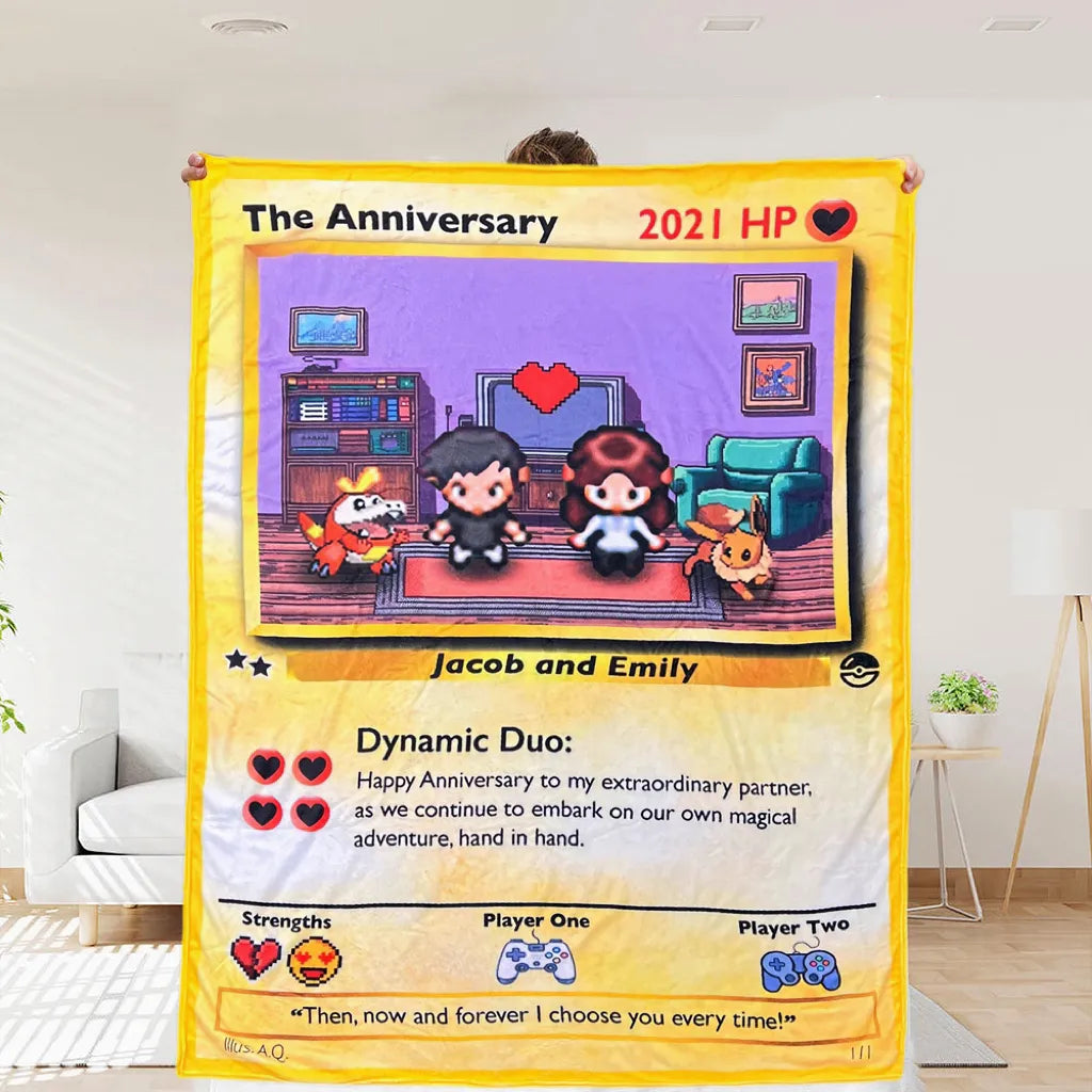 Loveyoufancy Personalized Anime Game Card Blanket