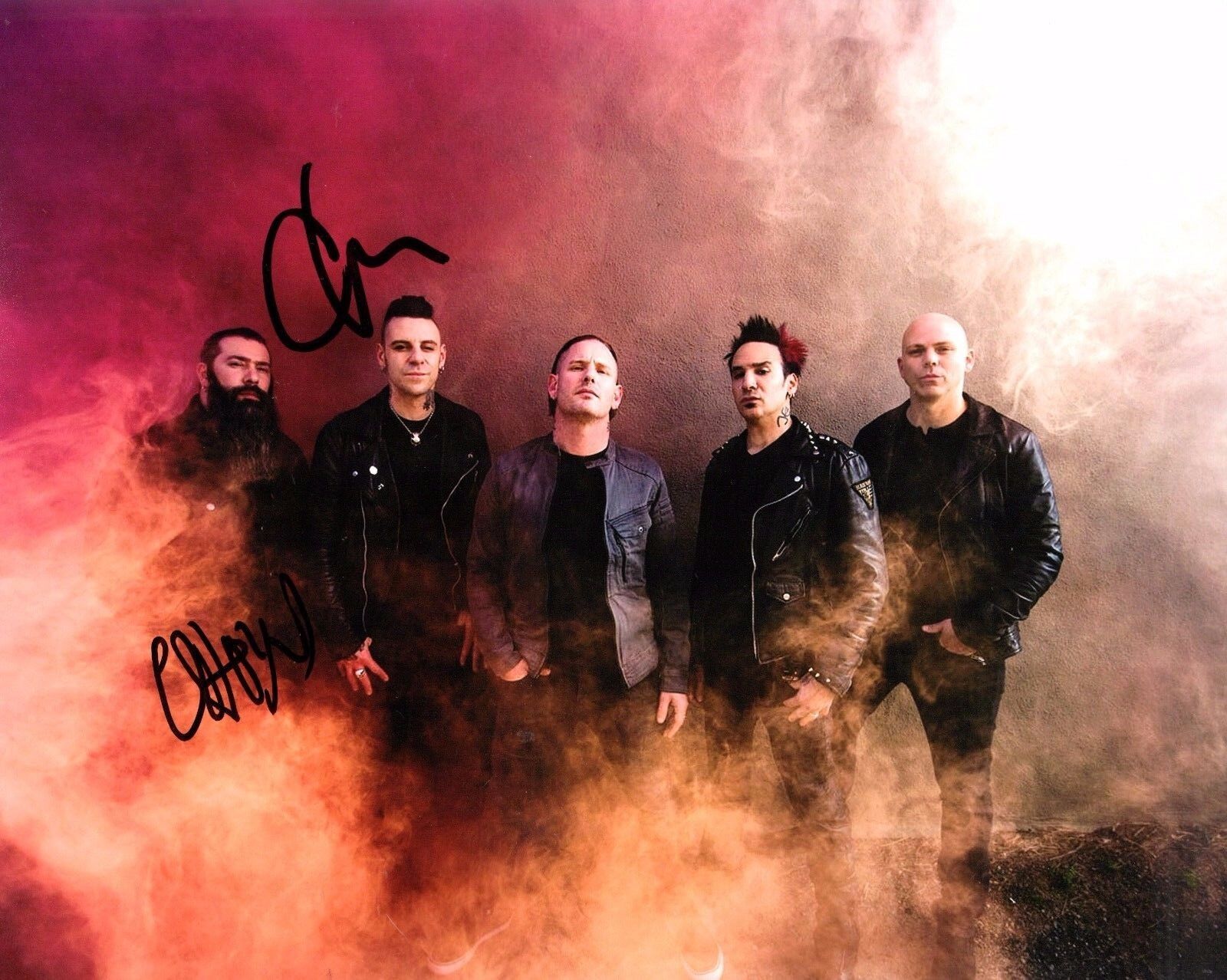 GFA Johnny Chow & Christian * STONE SOUR * Band x2 Signed 8x10 Photo Poster painting AD1 COA