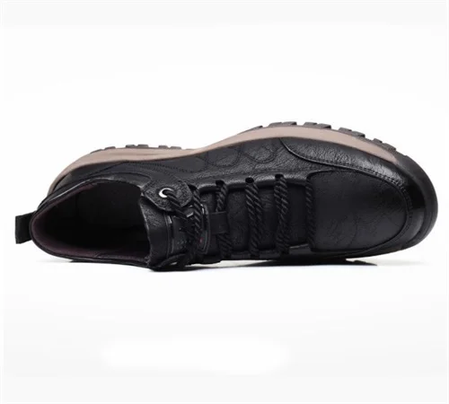 Men's Casual Leather Good Arch Support & Non-slip Outdoor Breathable Walking Shoes