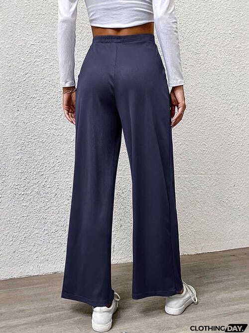 High Waist Straight Pants