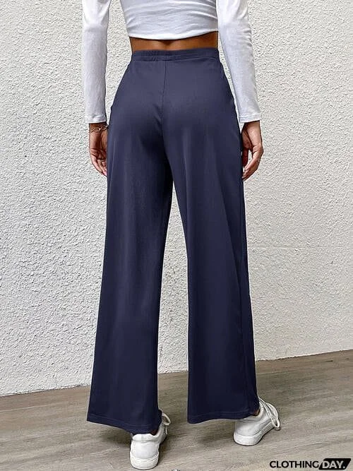 High Waist Straight Pants