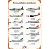 Chasseurs &agrave; r&eacute;action de l&rsquo;aviation d&rsquo;avion militaire de l&rsquo;USAF - Panneaux en &eacute;tain m&eacute;tallique(20*30cm/30*40cm) - Garage