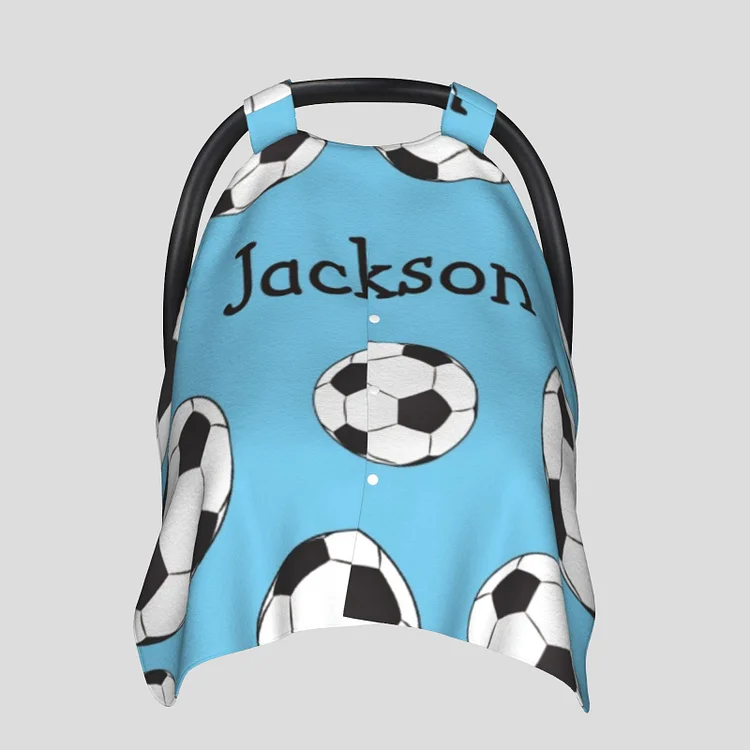 Personalized Baby Soccer Car Seat Canopy for Comfort & Unique| C49