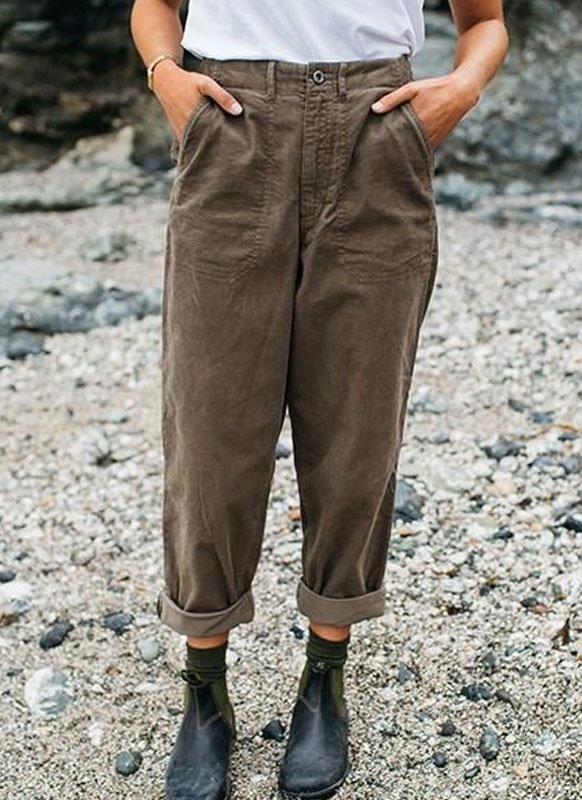 daily classic vintage corduroy women's pants