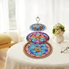 3 Tier Acrylic Mandala Pattern 5D DIY Diamond Painting Serving Tray Home Decor