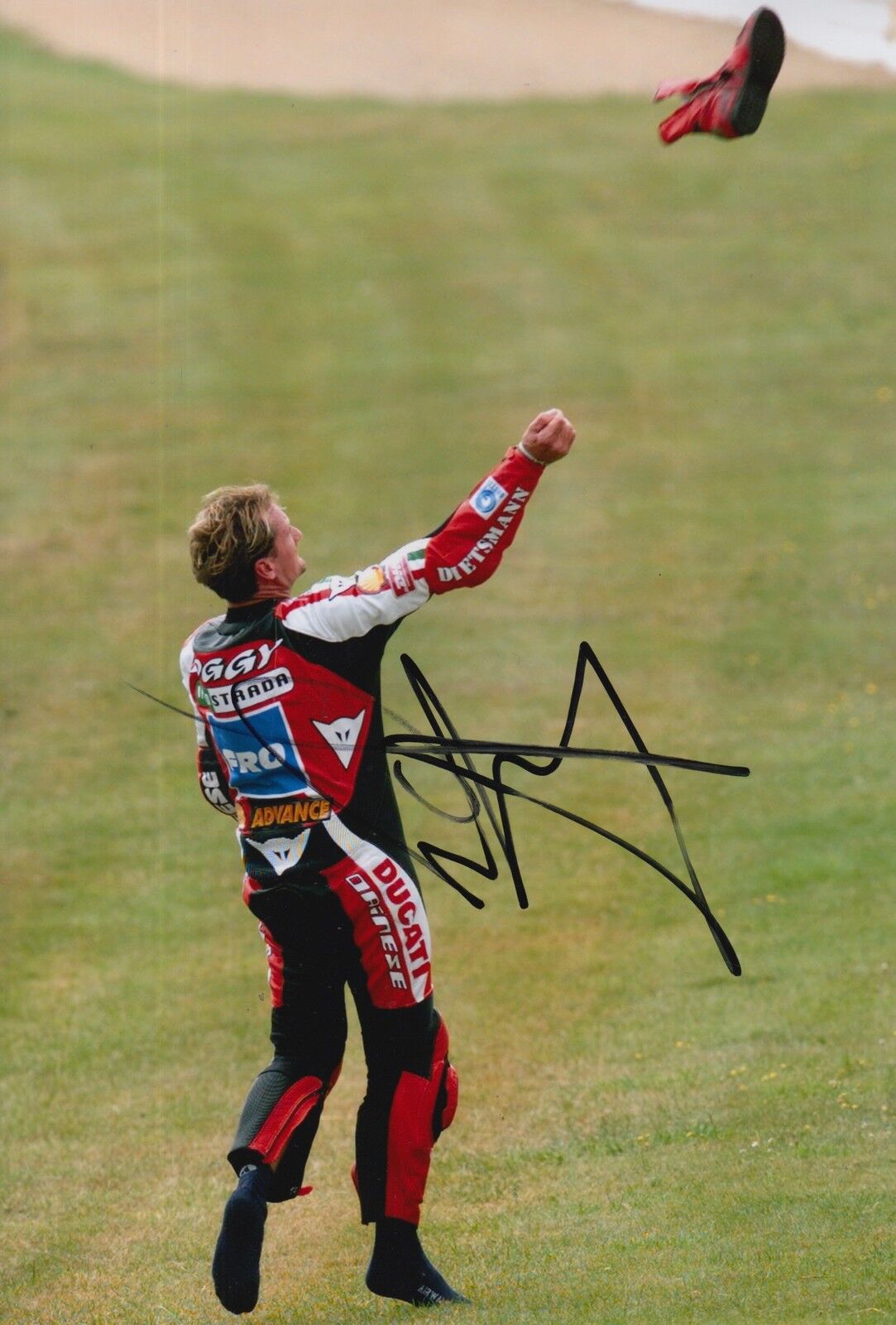 Carl Fogarty Hand Signed 12x8 Photo Poster painting Ducati Superbikes.