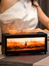 Fireplace Air Humidifier with Remote Control Essential Oil Diffuser (White EU)