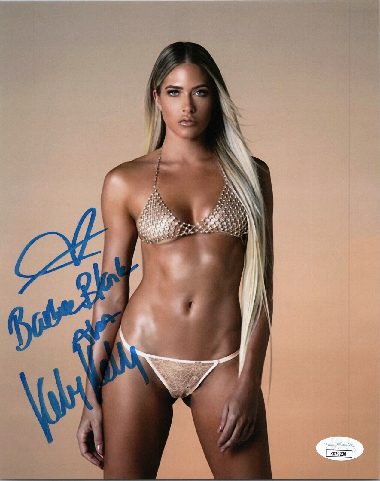 KELLY KELLY ~ BARBIE BLANK Authentic Hand-Signed WWE DIVA