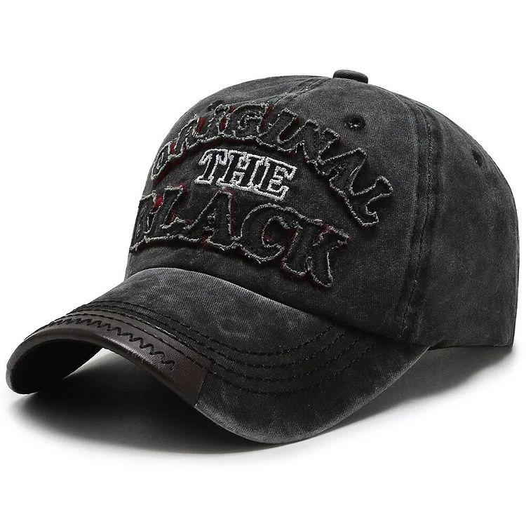 Washed Baseball Cap Fitted Cap Snapback Hat For Men Bone Women Gorras Casual Casquette Letter Black Cap