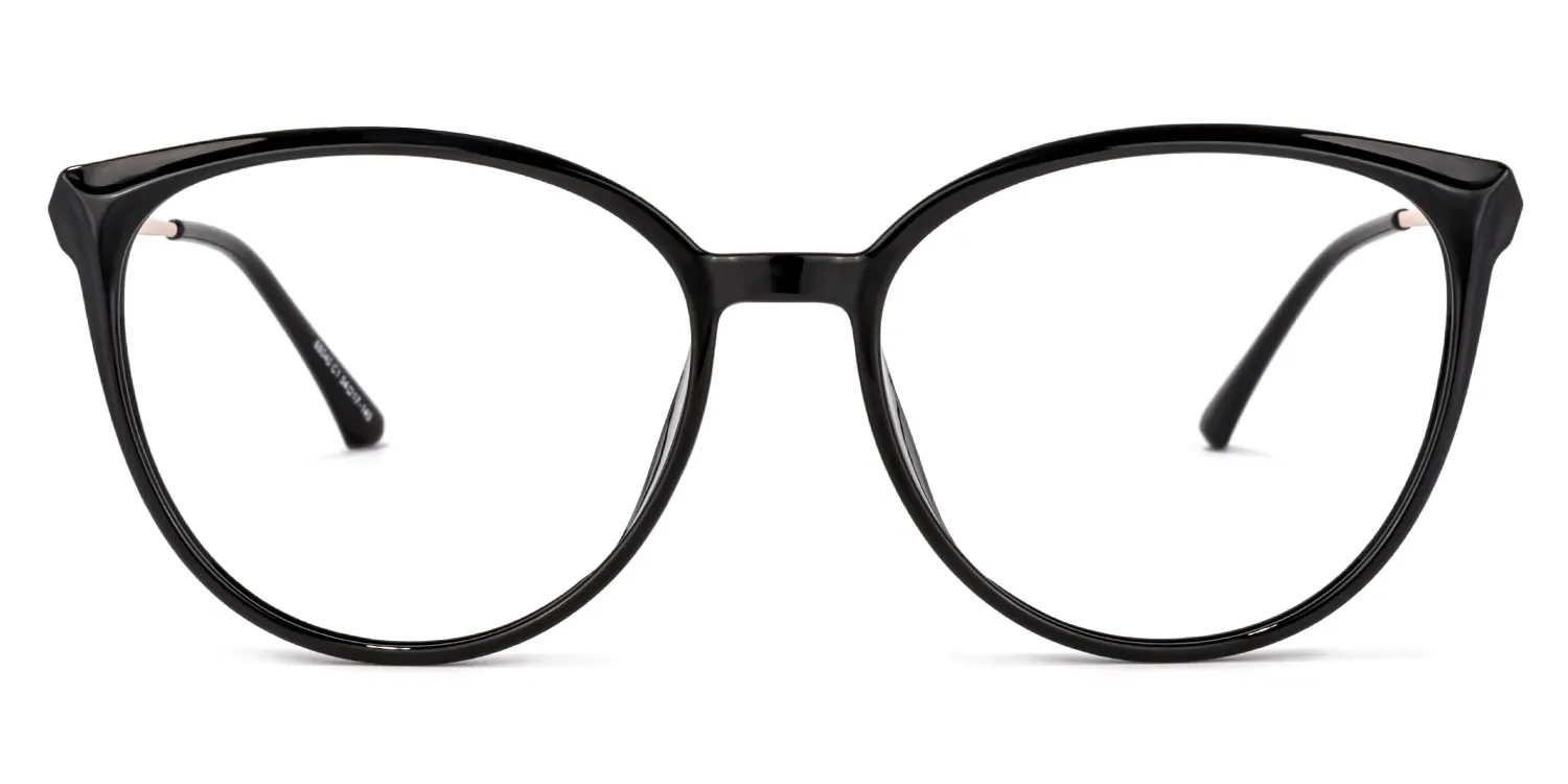 Omar Schwarz Cateye Brille Schwarz