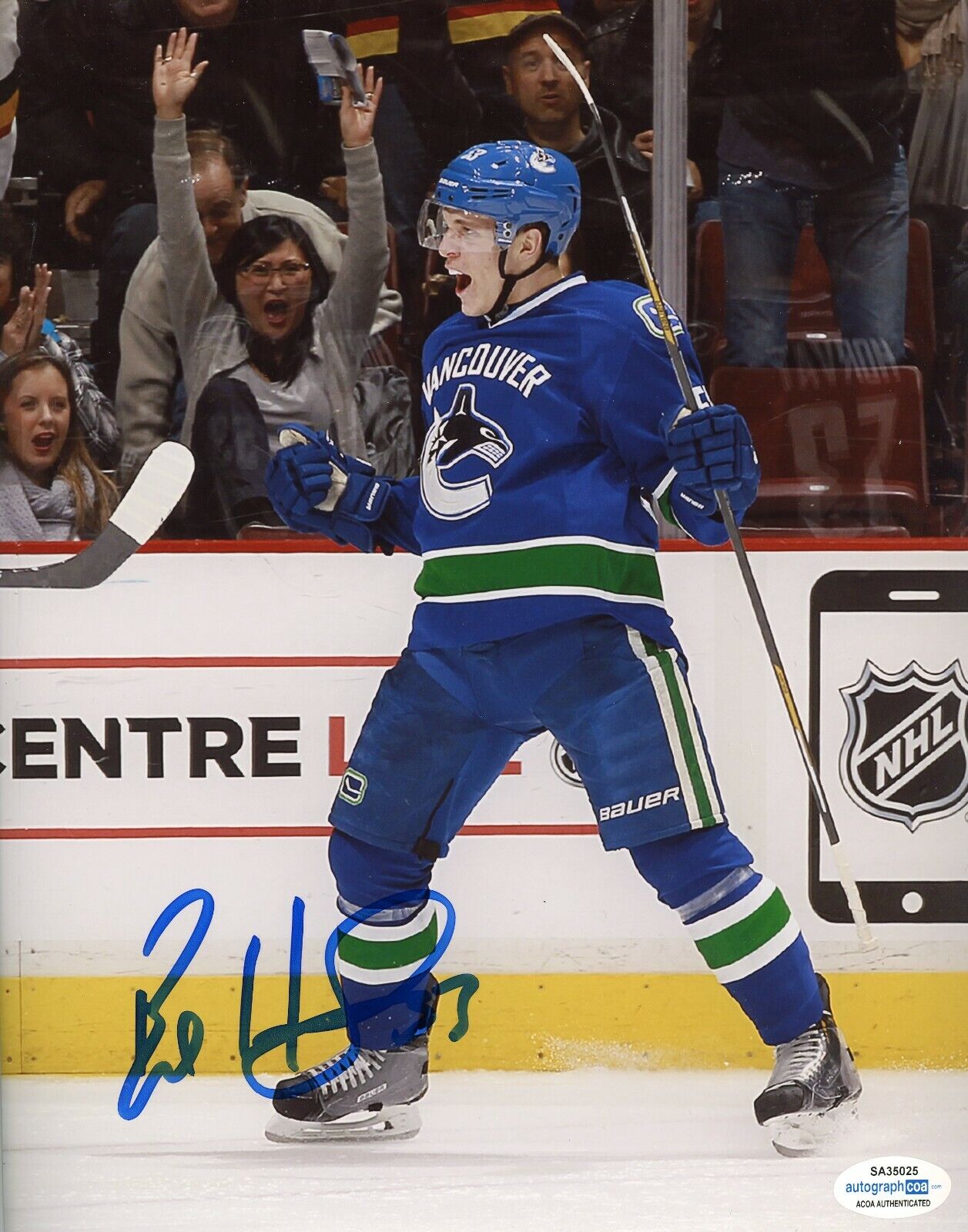 Vancouver Canucks Bo Horvat Signed Autographed 8x10 NHL Photo Poster painting ACOA CC