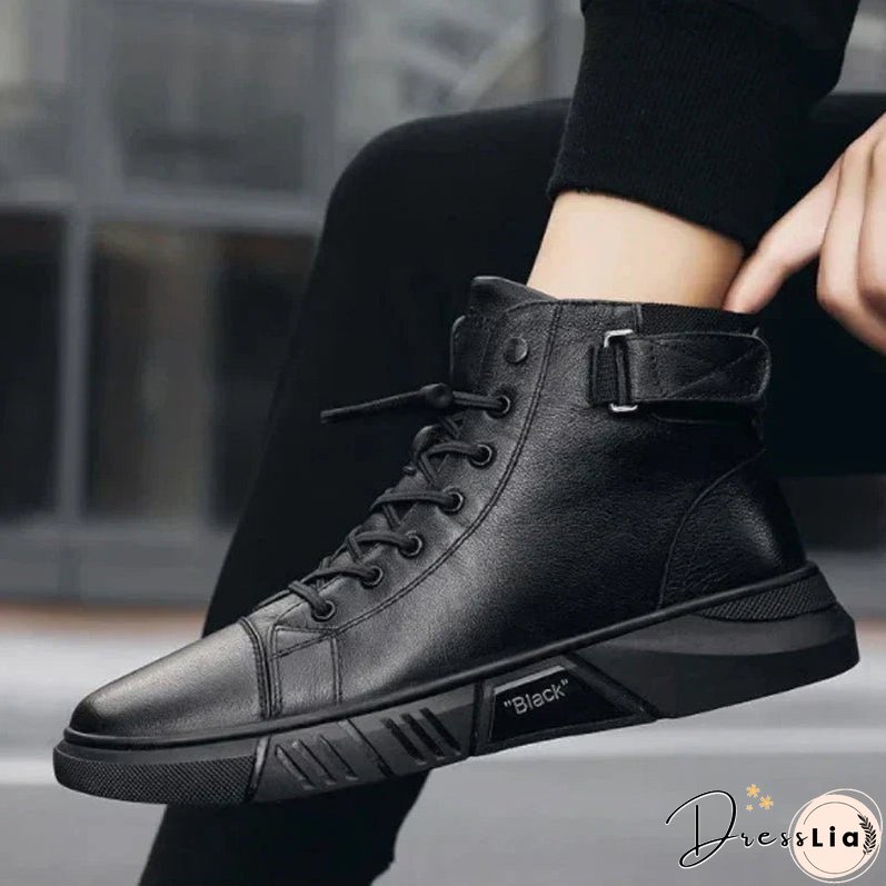 Javon | Black Leather Boots