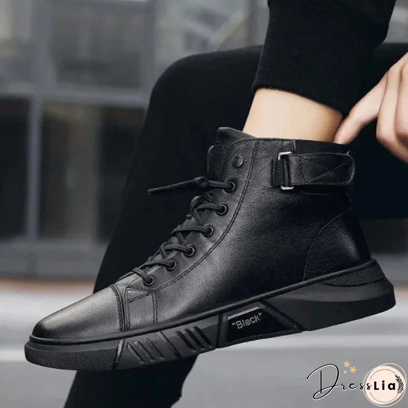 Javon | Black Leather Boots
