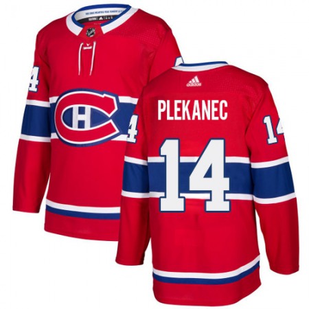 Men's  Montreal Canadiens #14 Tomas Plekanec Red Stitched NHL Jersey