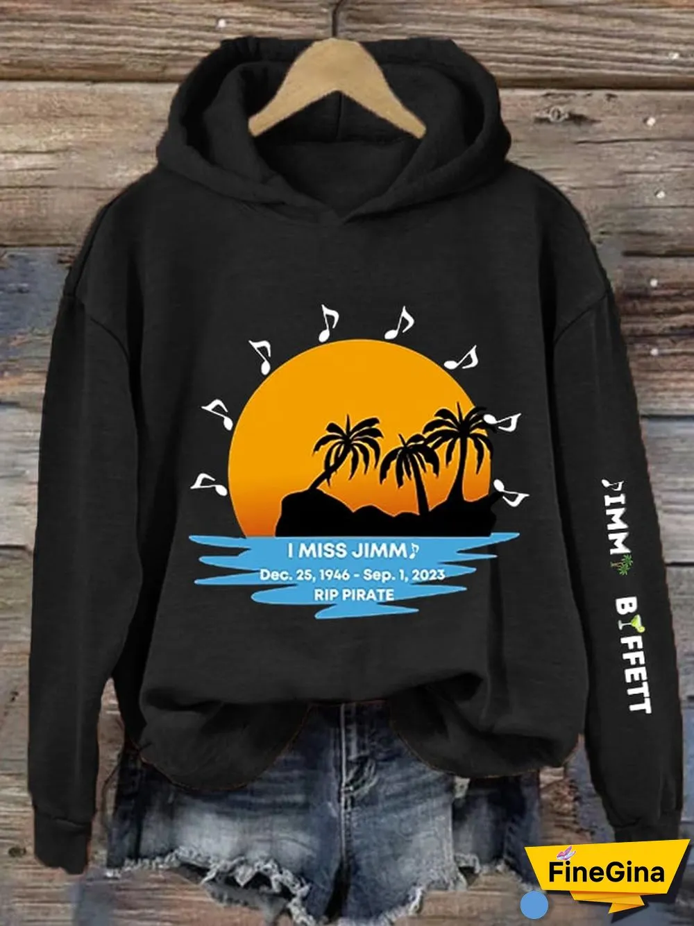 Women's I Miss Rip Jimmy Printed Hooded Sweatshirt