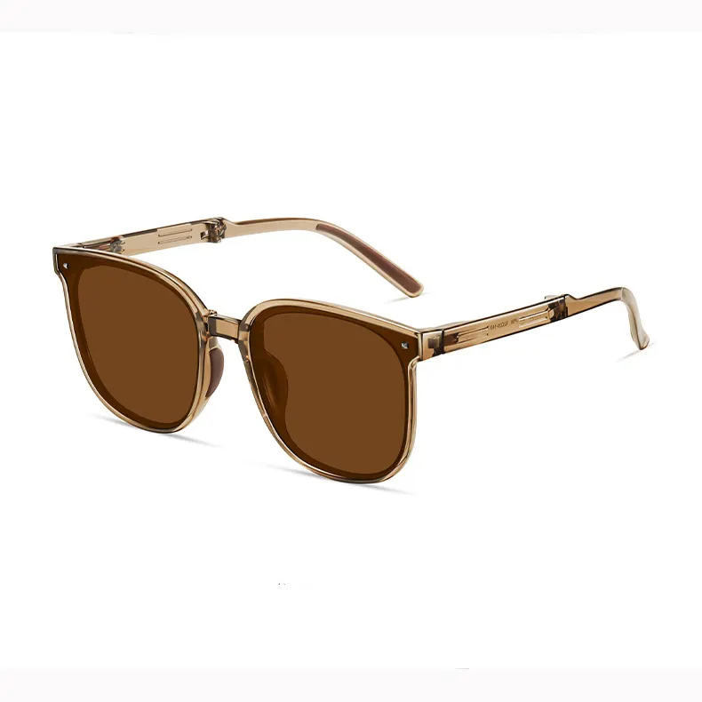 Folding Sunglasses Polarized Sunglasses Fashion Ultra Light TR Two Tone Folding Sunglasses-vocosishoes