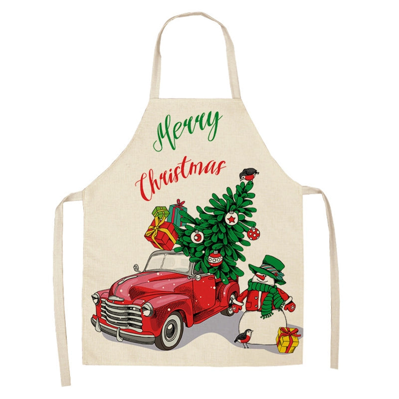 Christmas Cute Cartoon Polyester Apron 1 Piece