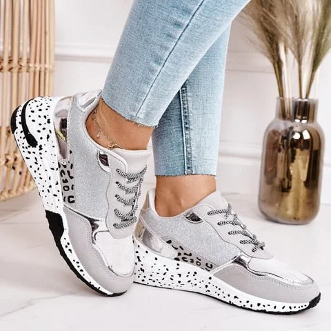2020 Summer Hot Lady Shoes Women Sneakers Leopard Mesh Breath Women Running Female Shoes Outdoor Flat Platform Zapatos Mujer