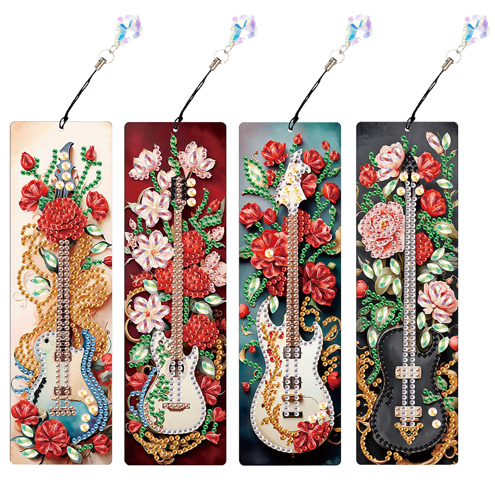 4Pcs DIY Diamond Painting Flower Bass Tassel Book Marks Crafts-Guru-buzz