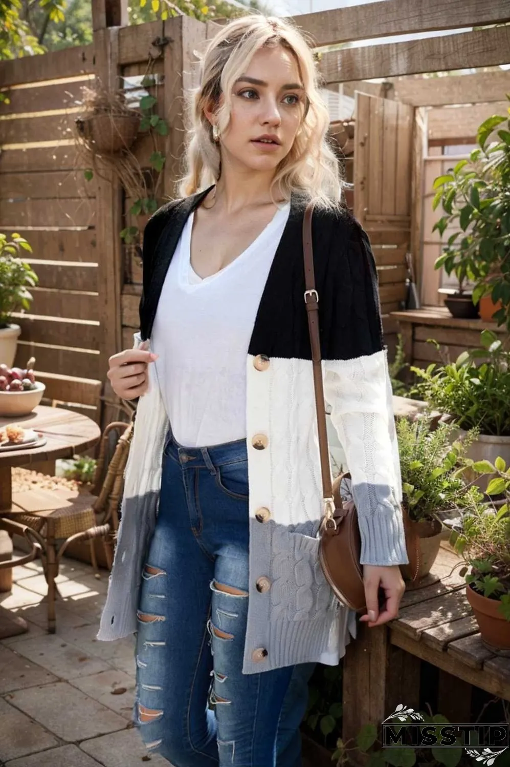 cozy cable knit button front long sleeve cardigan